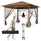 Heavy Duty Pop Up Gazebo 11.5x11.5 FT with Mesh Netting Walls, One Hand Lock Setup Outdoor Canopy Tent with Carry Bag for Events and Patio Shade